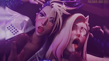 Anime porn 3 dimensional Akali/KDA