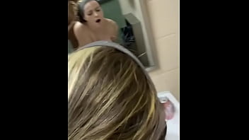 Ultra-cute woman gets leaned over public shower bury