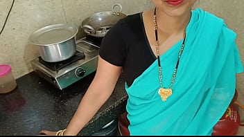 Freshly married housewife was talking with hubby and getting nail with step-brother in kitchen in rear end fashion messy hindi audio