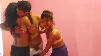 Hanif and Mst Sumona and Popy khatun - fust time 3 way Unexperienced Desi handsome 2 dolls and One stud