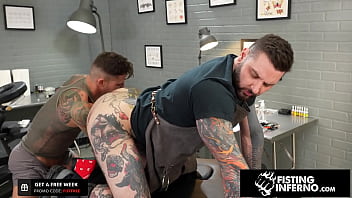 Muscular Tattooer Rosebuded By Jock Knuckle - Cub Bryce, Archer Croft - FistingInferno