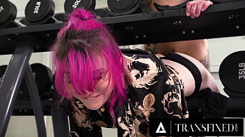 Hypnotized - Sweetie Lena Moon Gets STUCK In The Gym And Humped By Gigantic Jizz-shotgun Boy Who Takes Advantage