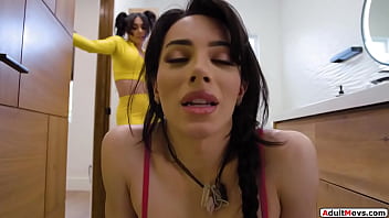 3 huge-chested tgirls inhale n ass fucking no condom