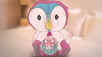 Piplup On The Ass of Bulma !Pokemon and dragon ball anime Manga porno ( Animation 2d hump )porn