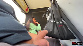 A stranger woman stroked off and gargled my manstick in a public bus utter of people