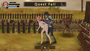 Pinkish haired lady having romp with soldiers in Succubus guild fresh anime porn game movie