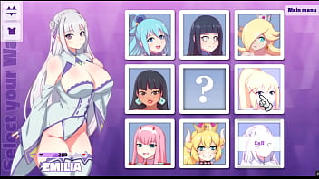 Waifu Hub [PornPlay Parody Anime porn game] Emilia from Re-Zero sofa audition - Part2 Nasty female not so virginal like to suck