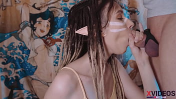 Lovely dame elf in dreadlocks blowing my manstick juicy! Spitting deep oral job ! Oral pleasure my fabulous girlfriend!