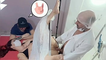 Hubby takes wifey to freaky gynecologist!